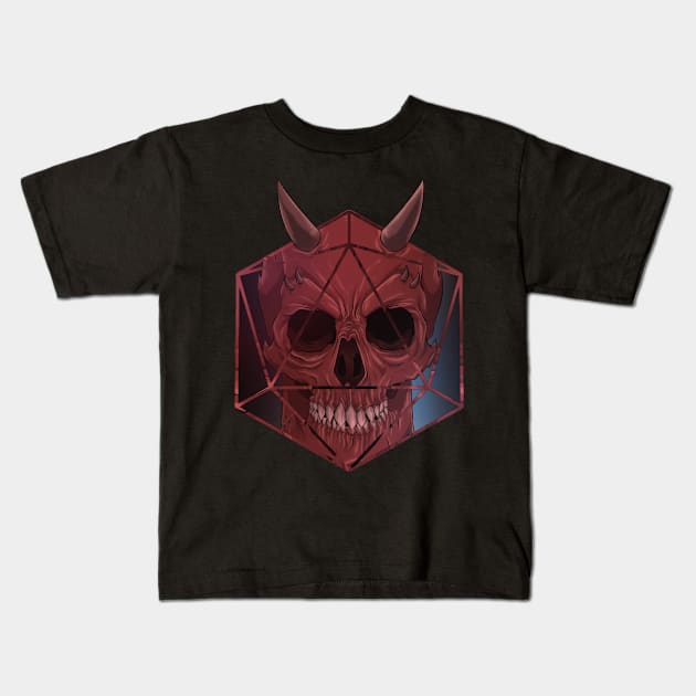 Devil's D20 Kids T-Shirt by richardsimpsonart